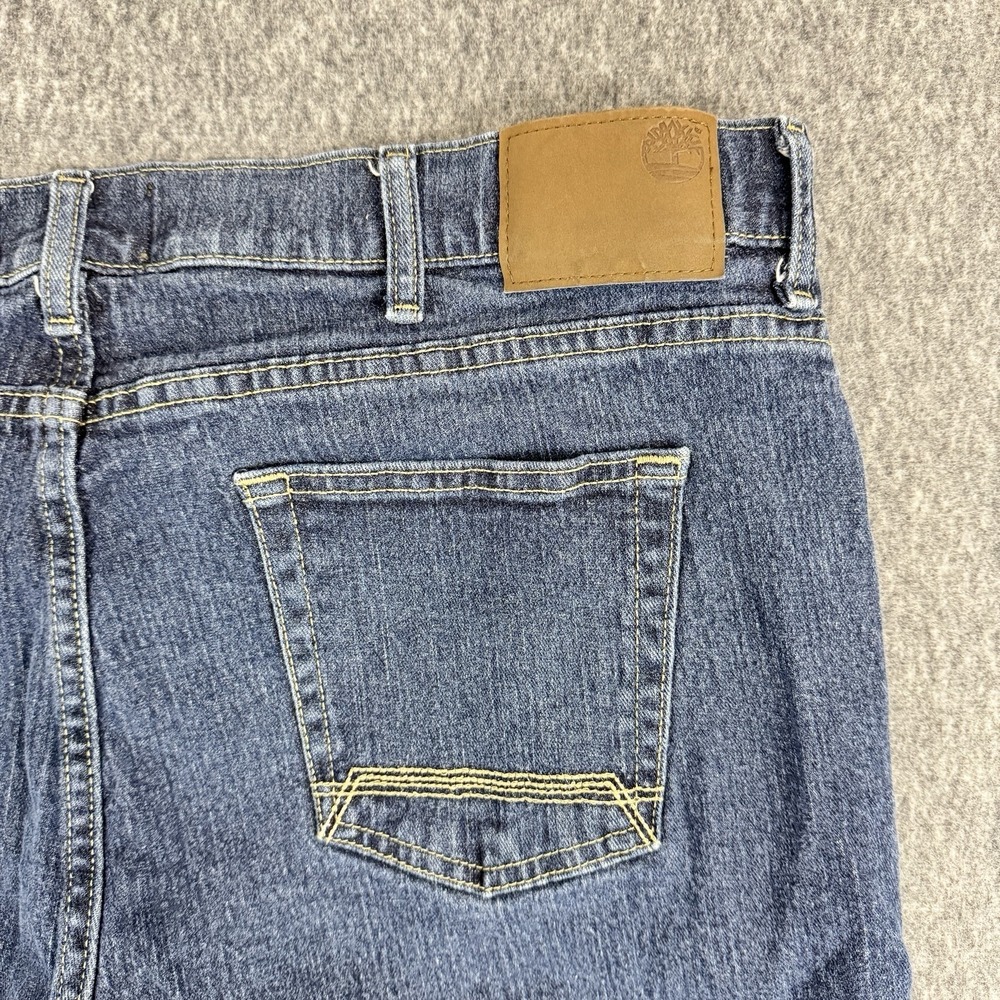 Timberland Work Wear Straight Fit Stretch Denim Jeans Blue Mens 42x30